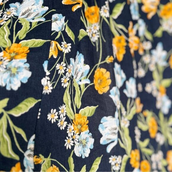 Draper James Maddie Babydoll Spring Blooms Floral Linen Smocked Dress. Small.NEW - Picture 5 of 10